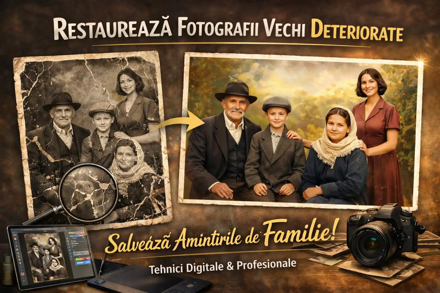 Restaurarea Fotografiilor Vechi – Metode, Tehnici și Sfaturi Profesionale