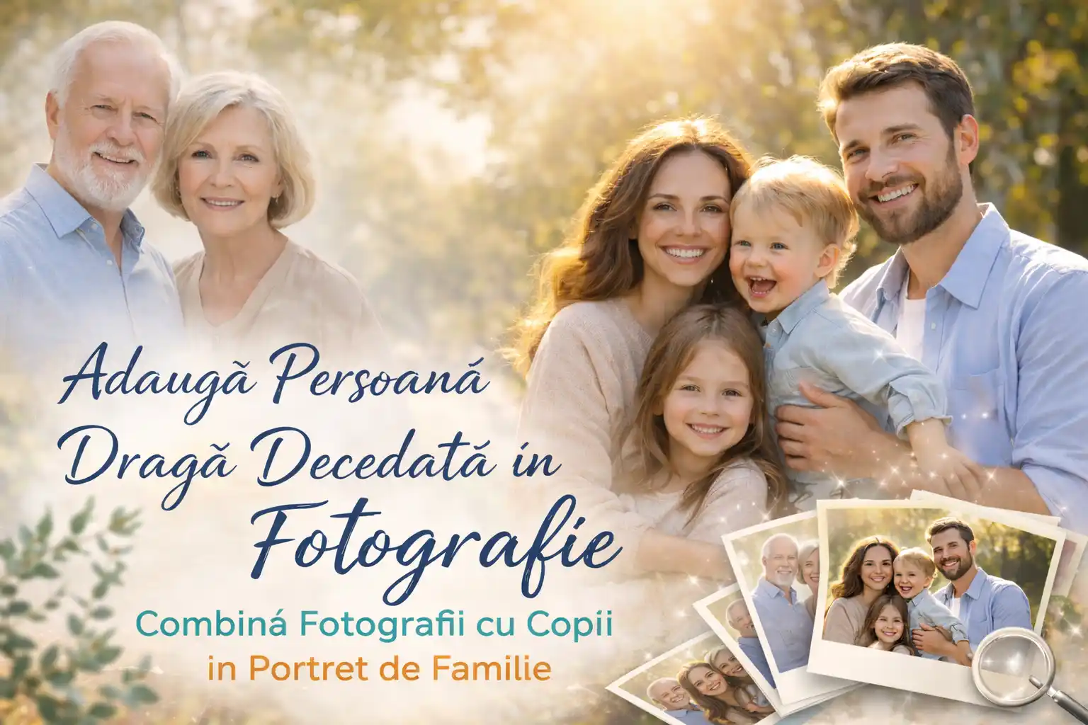 adaugă persoana dragă decedată în fotografie