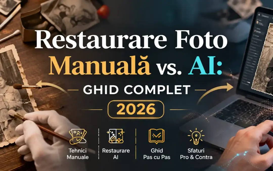 Restaurare Foto Manuală vs. AI: Ghid Complet 2026